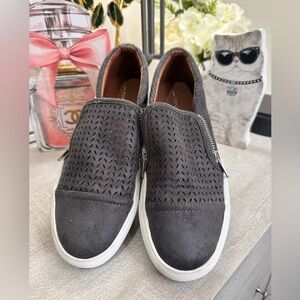 Report Gray Perforated Slip-On Sneakers size 7.5